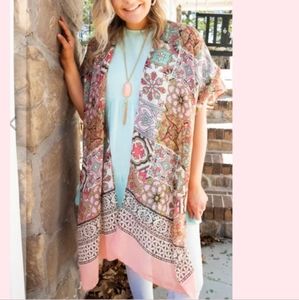 NWT L.I.B One Size fits all multi-color Kimono